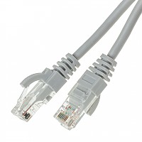 Patch cable UTP cat. 5e,  0.5 m, grey, LSOH