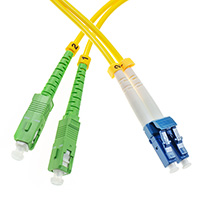 Patchcord SC/APC-LC/UPC, SM, 9/125 duplex, G652D fiber, 15 m