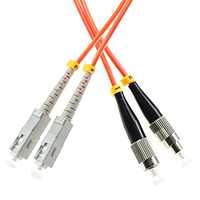 Patchcord SC/UPC-FC/UPC, MM, 50/125 duplex, OM2 fiber, 1 m