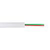 Flat cable,   2C, 12/7, white, 100 m/R