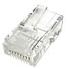 Modular male connector, 8P8C (RJ-45), round, solid, cat. 5e