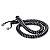 Handset cord, tinsel, 12ft, black