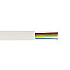 Flat cable,   6C, 12/7, white, 500 m/R