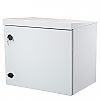 Wall-mounted IP65 19" cabinet, 12U, steel door, 660 x 590 x 430 mm