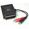 Splitter, SCART 21P male to SCART 21P female + 2XRCA female