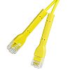 Patch cable UTP cat. 6a, 1.0 m, yellow, LSOH, ultra-flex