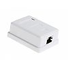 Surface-mount box, cat. 6a, 1x RJ-45, STP, clipped