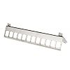 Frame for keystone jack 12 Port, DIN rail mounted