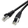 Patch cable FTP cat. 6,  0.25 m, black LSOH