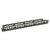 Patch panel, 24-port, keystone, 1U, 19", blank, w/cable holder