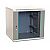 Wall-mounted 19" rack cabinet, 12U, glass door, 600mm d.