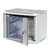 9U rack cabinet 19", wall-mounted, glass door, 450mm d.