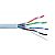 UFTP Cat6A Network Cable, grey, solid copper wire 23 AWG, 305m, solid