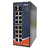 IES-1142, Industrial Unmanaged Switch, DIN, 14x 10/100 RJ-45 + 2x 100 SFP