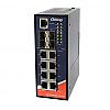 ORing IGPS-9084GP-LA-24V, Cyber-hardened Managed Industrial switch, 8x 10/1000 RJ-45 PoE + 4 slide-in SFP slots, O/Open-Ring <20ms