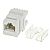 Keystone connector 8p8c, unshielded, cat. 6, 180°, white
