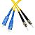 Fiber optic patch cord, SC/UPC-ST/UPC, SM, 9/125 duplex, G652D fiber, L=2m