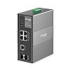 Managed switch, 4x 10/100/1000 RJ-45, 1x Gigabit SFP/RJ45 Combo, 1x SFP, PoE++, DIN (TP-Link IES206GPP)