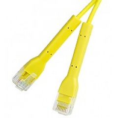 Patch cable UTP cat. 6a, 1.0 m, yellow, LSOH, ultra-flex