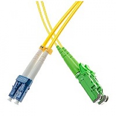Patchcord LSH/APC-LC/UPC, SM, 9/125 duplex, G652D fiber, 2 m