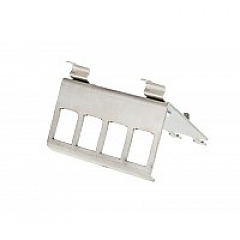 Frame for keystone jack 4 Port, DIN rail mounted