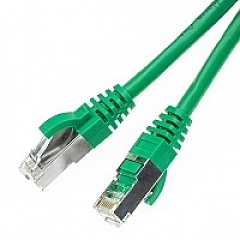 Patch cable S/FTP cat. 6A,  0.25 m, green