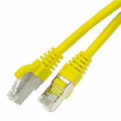 Patch cable S/FTP cat. 6A,  0.25 m, yellow