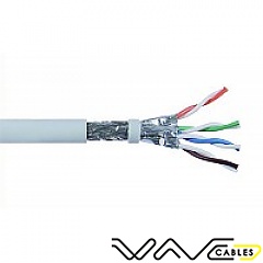 Cable S/FTP (PiMF)  Wave Cables, cat.6A, grey, LS0H, 4x2x26 AWG, Cu, 305 m, stranded