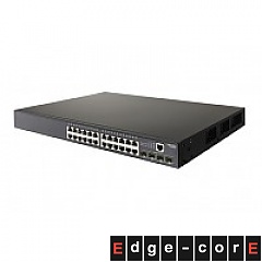 Managed switch,  24x 10/100/1000 RJ-45, 4x 100/1000 SFP, PoE (Edge-corE ECS4100-28P)