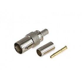BNC female connector, crimp type, RG58