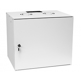 Wall-mounted 19" rack cabinet, 9U, steel door, 400mm d.