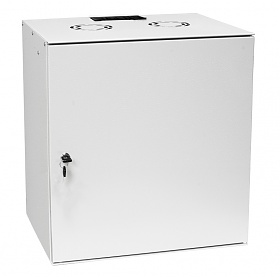 Wall-mounted 19" rack cabinet, 12U, steel door, 400mm d.