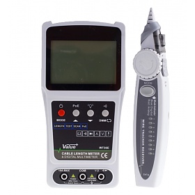 Cable tester RJ-45, w/LCD, digital wire tracker, digital multimeter (WT36C)