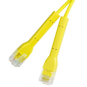 Patch cable UTP cat. 6a, 1.5 m, yellow, LSOH, ultra-flex