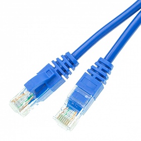 UTP Patch cable, cat.5e, 0.25m, blue