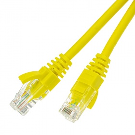 Patch cable UTP cat. 5e, 0.25 m, yellow