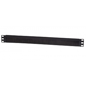 Blind cover with brush, 1U, black