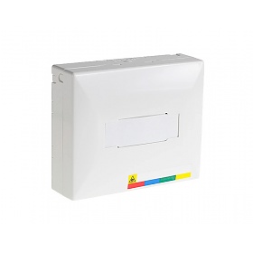 DIN Splice box, 4x SC simplex, no adaptors