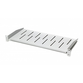 Punched shelf, 19", 200 mm, 1U