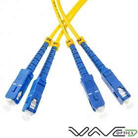 Fiber optic patch cord, SC/UPC-SC/UPC, SM, 9/125 duplex, G652D fiber 3.0mm, L=10m