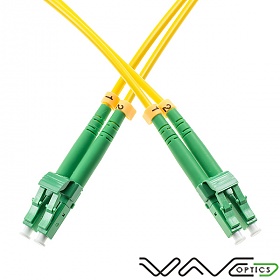 Fiber optic patch cord, LC/APC-LC/APC, SM, 9/125 duplex, G652D fiber 3.0mm, L=15m