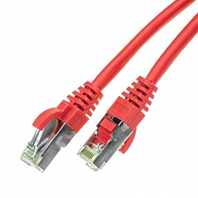 Patch cable S/FTP cat. 6A,  3.0 m, red