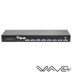 KVM module, Wave KVM, 8 to 1, PS/2 or USB console, rack 19"