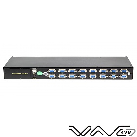 KVM module, Wave KVM, 16 to 1, PS/2 or USB console, rack 19"