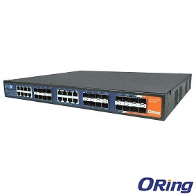 ORing RGS-9168GCP-E-EU, Industrial Managed switch, 16x 10/100/1000 COMBO Ports with SFP + 8 slide-in SFP slots, O/Open-Ring <30ms