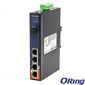 IGS-1041GPA, Industrial Slim Type 5-Port Unmanaged Gigabit Ethernet Switch, DIN, 4x 10/1000 RJ-45 + 1x 1000 SFP