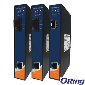 IGMC-1011GF-SS-SC, Industrial Slim Type Gigabit Ethernet media converter, DIN, 1x 10/1000TX (RJ-45) + 1x 1000FX (SM SC) 