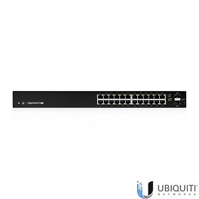 Managed switch, 24x 10/1000 RJ-45, 2x 100/1000 SFP, 19" (Ubiquiti ES-24-Lite)