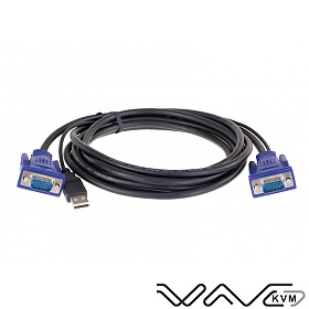 KVM cable, Wave KVM , M-P15F, combo, 3.0 m