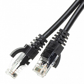 Patch cable UTP cat. 6,  1.0 m, black